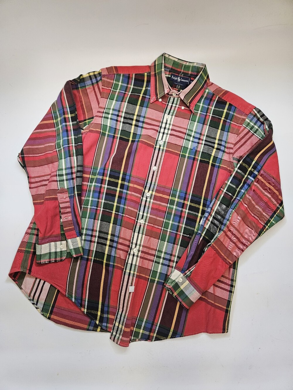 Polo Ralph Lauren plaid casual shirt men XL all cotton